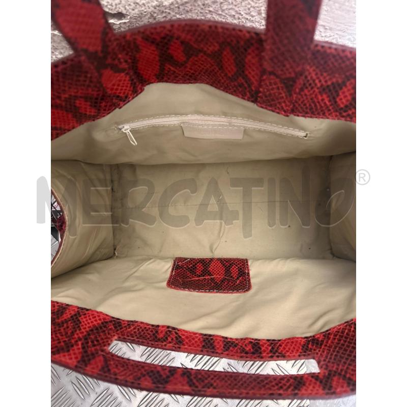 AVENUE67 BORSA ROSSA PITONATA TRACOLLA PELLE | Mercatino dell'Usato Roma porta maggiore 3