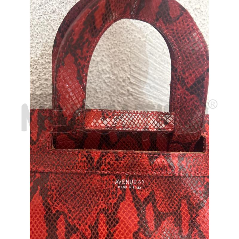 AVENUE67 BORSA ROSSA PITONATA TRACOLLA PELLE | Mercatino dell'Usato Roma porta maggiore 5
