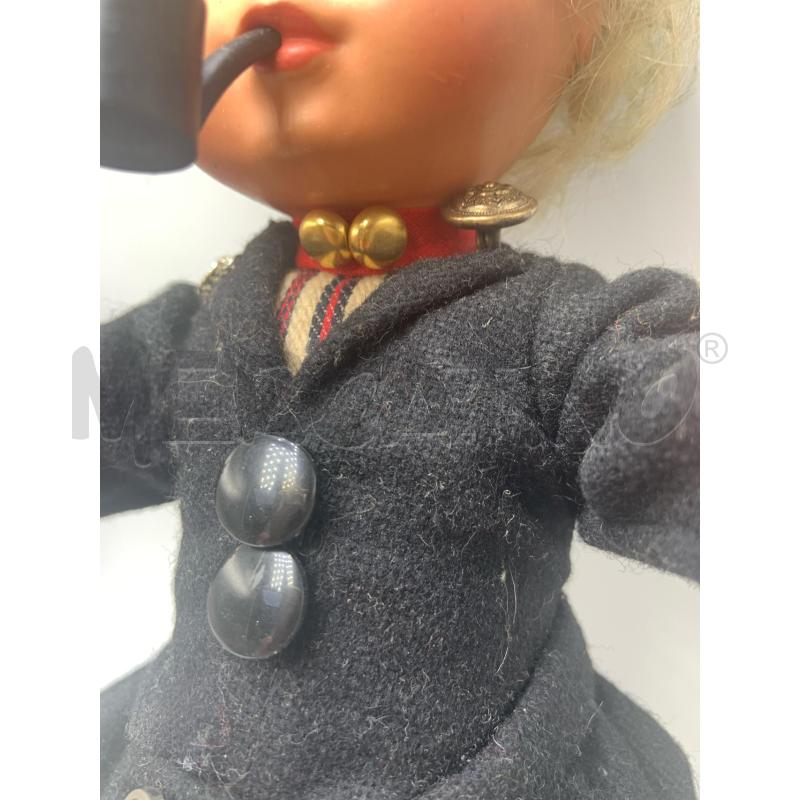 BAMBOLA D'EPOCA BAMBINO CHE FUMA PIPA | Mercatino dell'Usato Roma porta maggiore 4