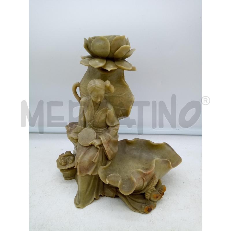 BASE LAMPADA PIETRA SAPONARIA GEISHA | Mercatino dell'Usato Roma porta maggiore 1