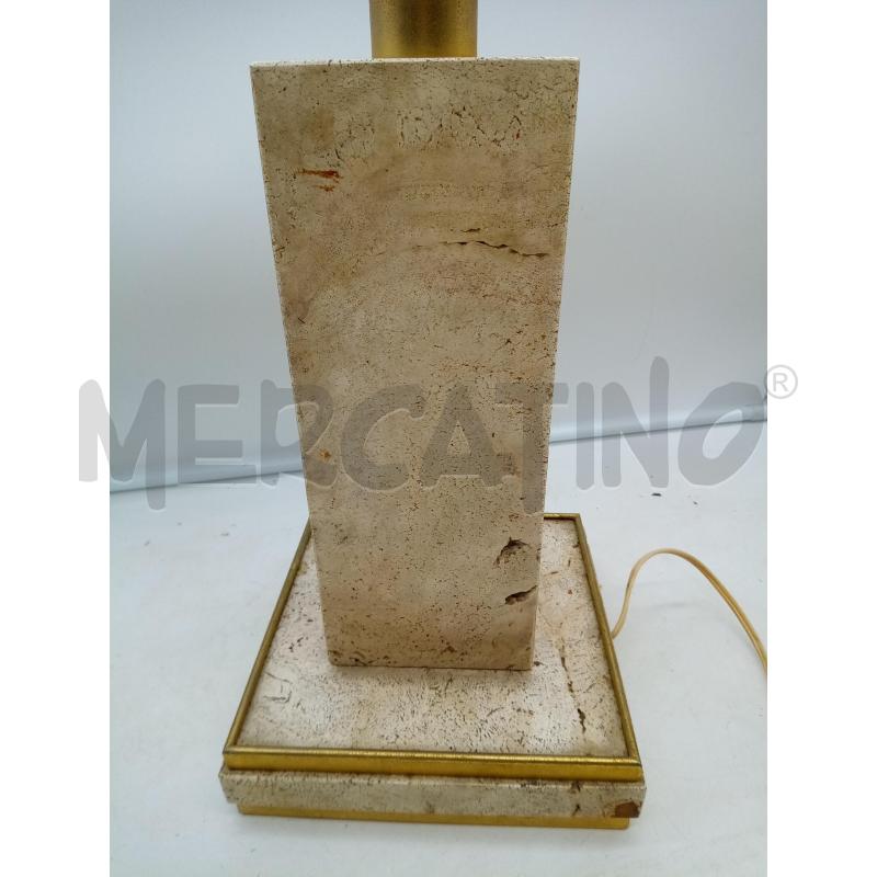 BASE LAMPADA TRAVERTINO FORMA RETT BASE QUADRATA | Mercatino dell'Usato Roma porta maggiore 2