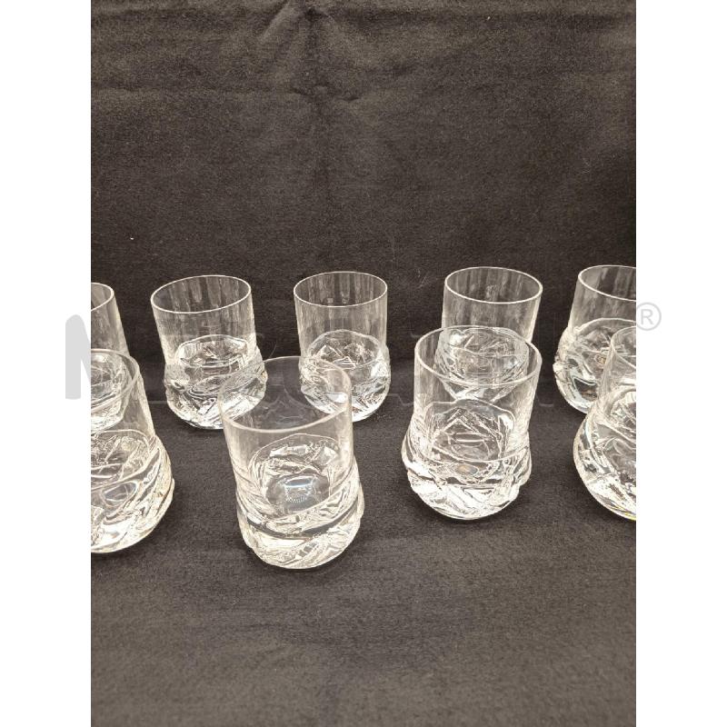 BICCHIERI CRISTALLO ICE CUBE DAUM FRANCE   | Mercatino dell'Usato Roma porta maggiore 1