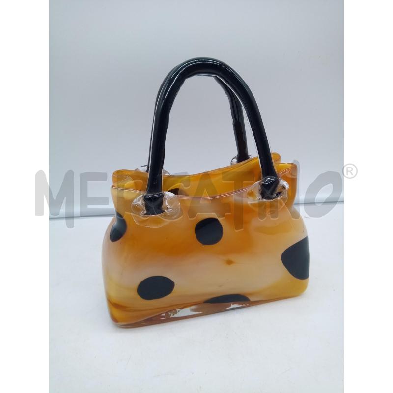 BORSETTA GRANDE VETRO MURANO MACULATA | Mercatino dell'Usato Roma porta maggiore 3