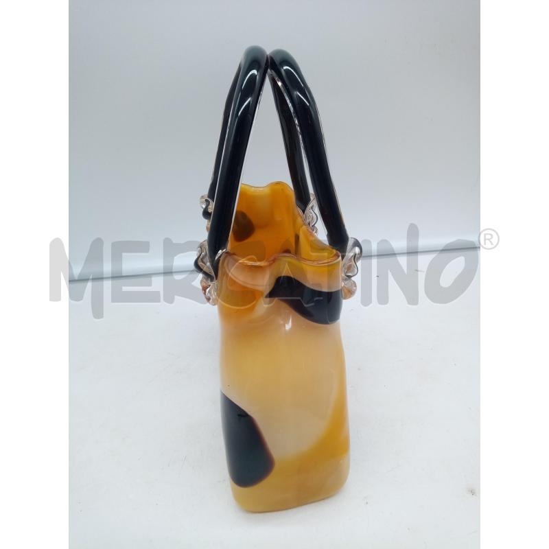 BORSETTA GRANDE VETRO MURANO MACULATA | Mercatino dell'Usato Roma porta maggiore 4