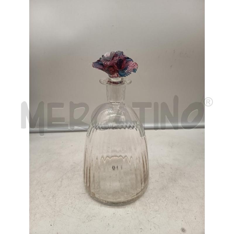 BOTTIGLIA VETRO MURANO TAPPO FIORI  | Mercatino dell'Usato Roma porta maggiore 1