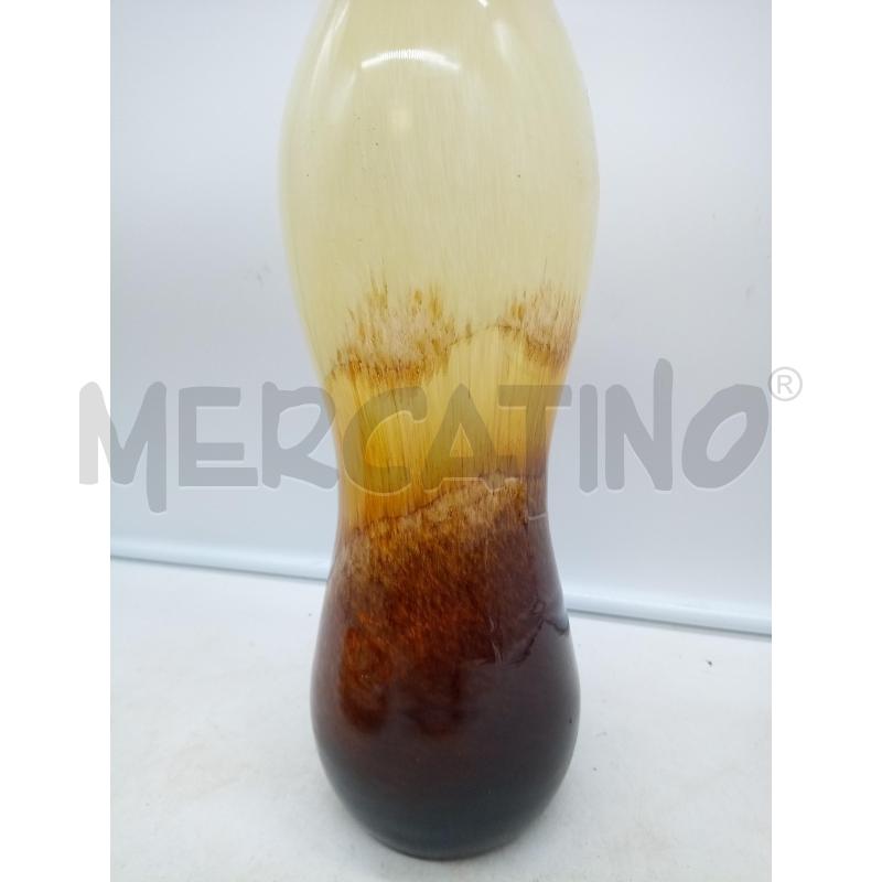 BOTTIGLIA VETRO MURANO TONI MARRONI CREMA | Mercatino dell'Usato Roma porta maggiore 3
