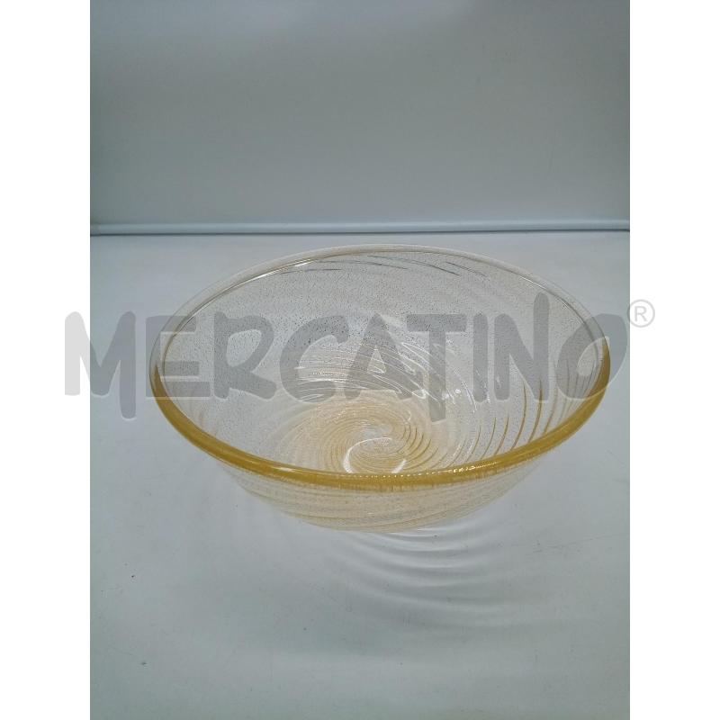 BOWL VETRO MURANO INCLUSIONI ORO FIRMATO  | Mercatino dell'Usato Roma porta maggiore 1