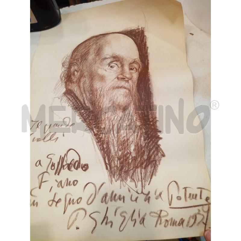 BOZZETTO PAULO GHIGLIA VOLTO UOMO BARBUTO  | Mercatino dell'Usato Roma porta maggiore 1