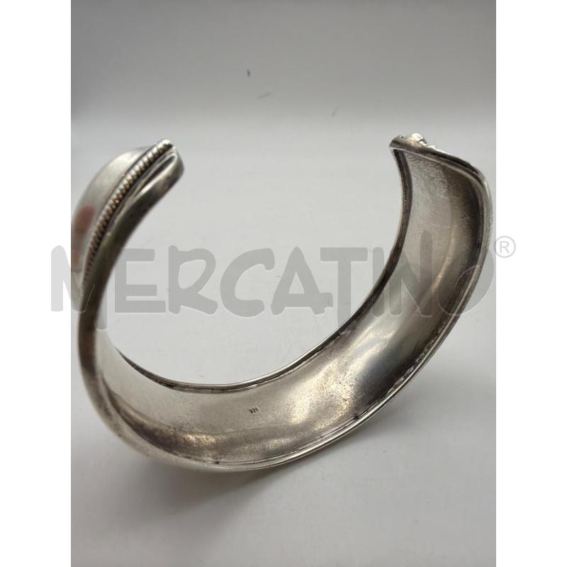 BRACCIALE 925 RIGIDO APERTO CORDINO CENTRALE | Mercatino dell'Usato Roma porta maggiore 2