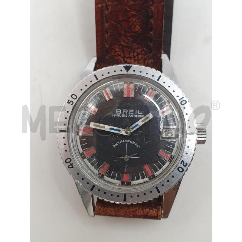 BREIL OROLOGIO QUADRANTE NERO AUTOMATICO CINTURINO MARRONE PELLE | Mercatino dell'Usato Roma porta maggiore 4