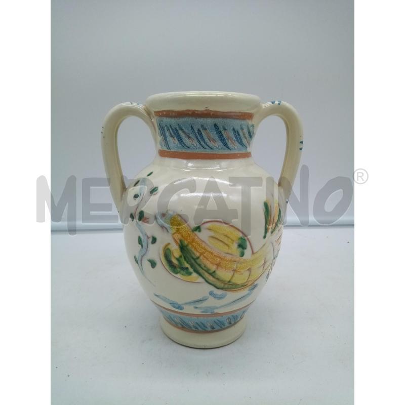 BROCCA CERAMICA BIANSATA COLOMBA DIPINTA  | Mercatino dell'Usato Roma porta maggiore 1