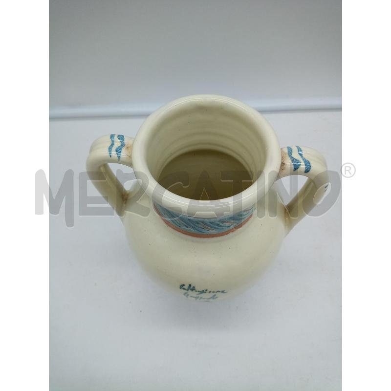 BROCCA CERAMICA BIANSATA COLOMBA DIPINTA  | Mercatino dell'Usato Roma porta maggiore 3