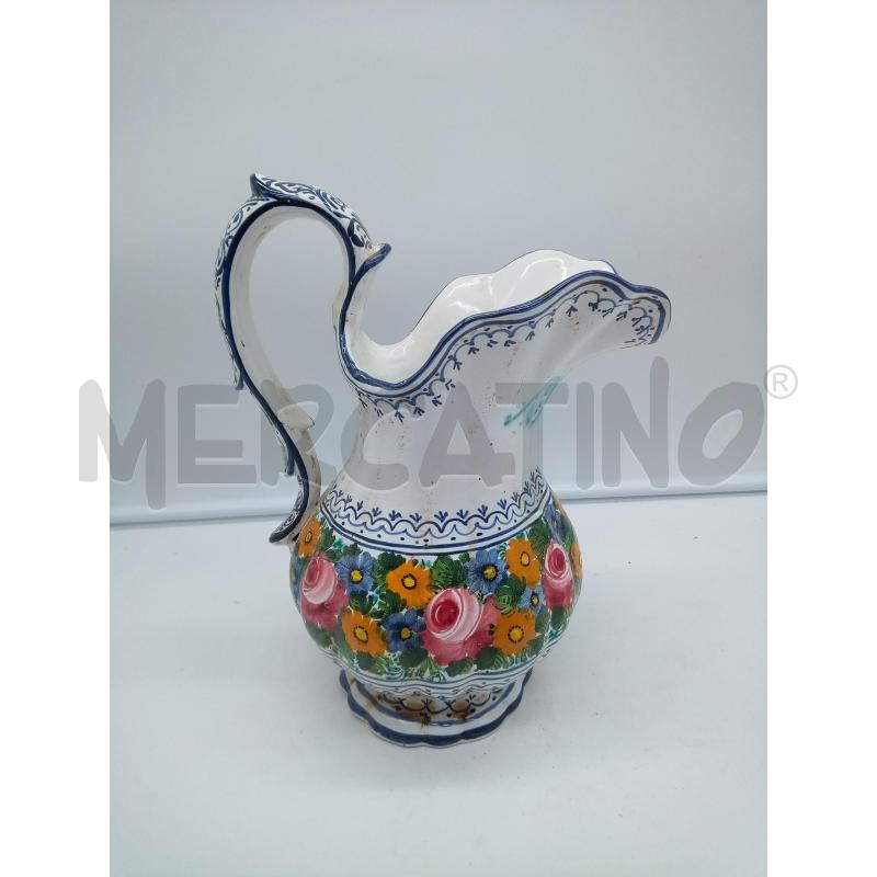 BROCCA CERAMICA CASTELLI FIORI DIPINTI B BLU  | Mercatino dell'Usato Roma porta maggiore 1