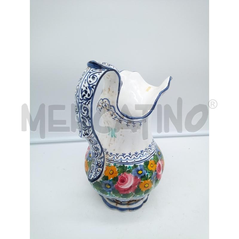BROCCA CERAMICA CASTELLI FIORI DIPINTI B BLU  | Mercatino dell'Usato Roma porta maggiore 2