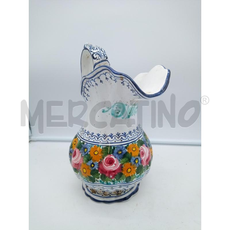 BROCCA CERAMICA CASTELLI FIORI DIPINTI B BLU  | Mercatino dell'Usato Roma porta maggiore 3