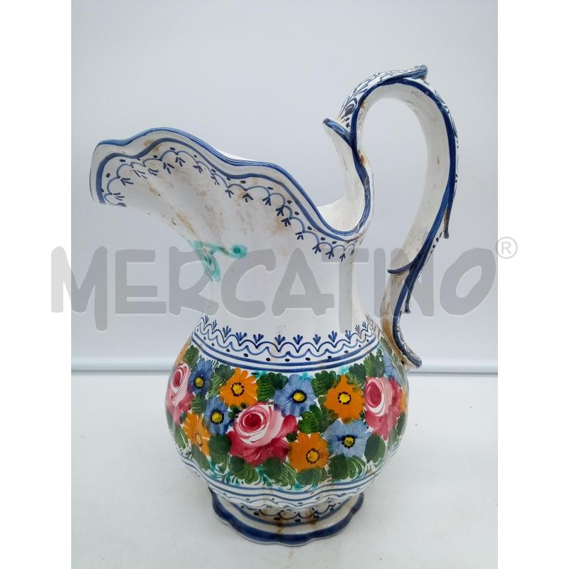 BROCCA CERAMICA CASTELLI FIORI DIPINTI B BLU  | Mercatino dell'Usato Roma porta maggiore 4