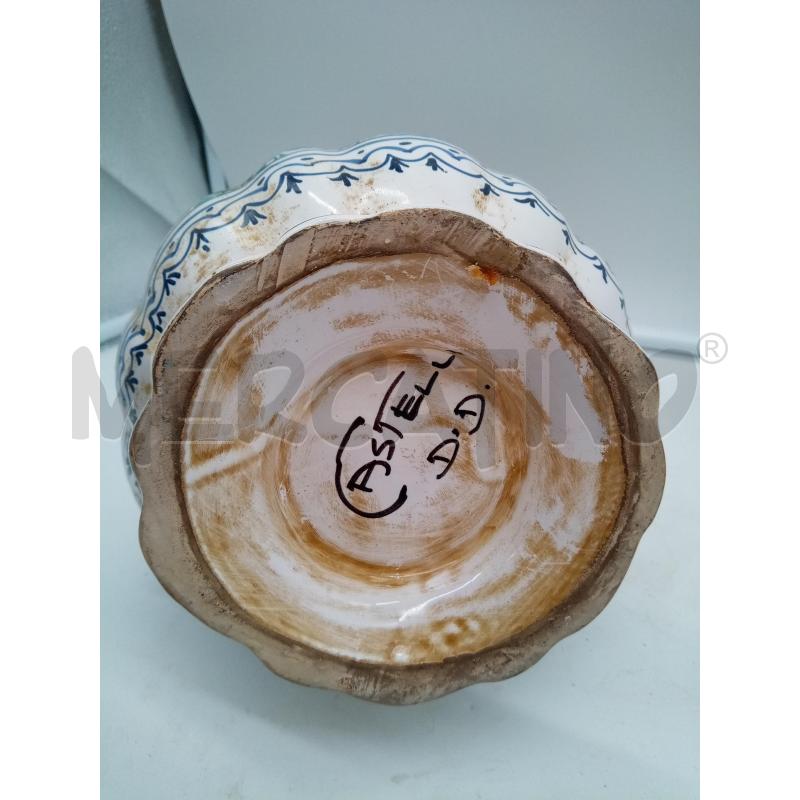 BROCCA CERAMICA CASTELLI FIORI DIPINTI B BLU  | Mercatino dell'Usato Roma porta maggiore 5
