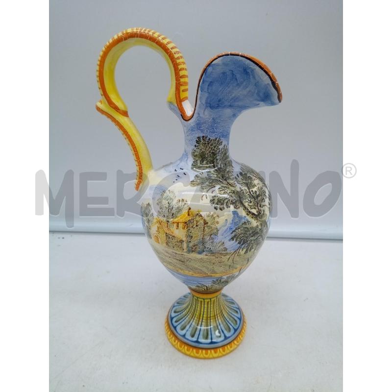 BROCCHETTA CERAMICA CASTELLI PAESAGGIO DIPINTO | Mercatino dell'Usato Roma porta maggiore 1