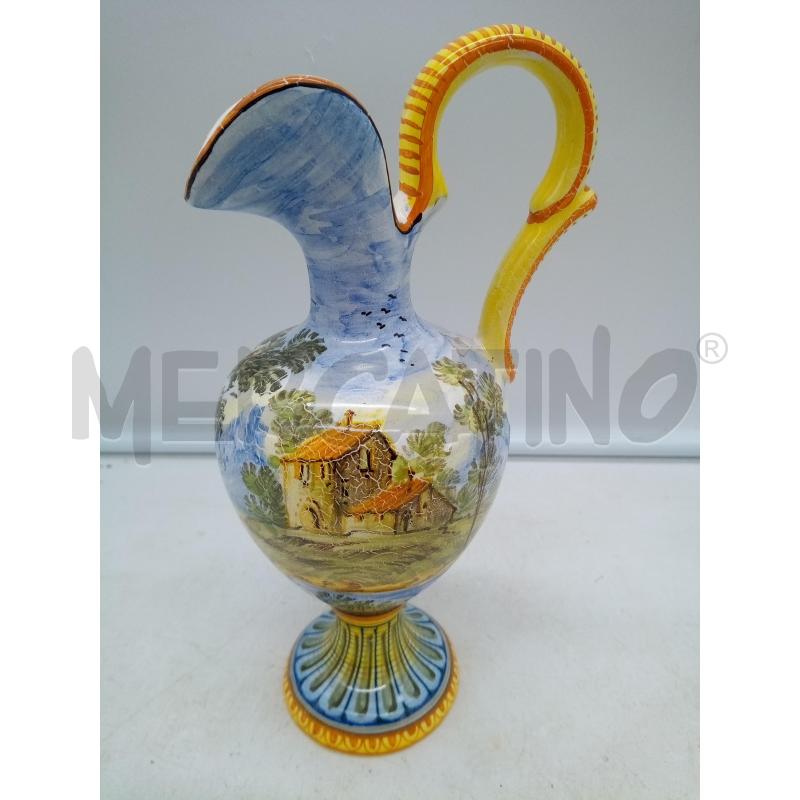 BROCCHETTA CERAMICA CASTELLI PAESAGGIO DIPINTO | Mercatino dell'Usato Roma porta maggiore 3