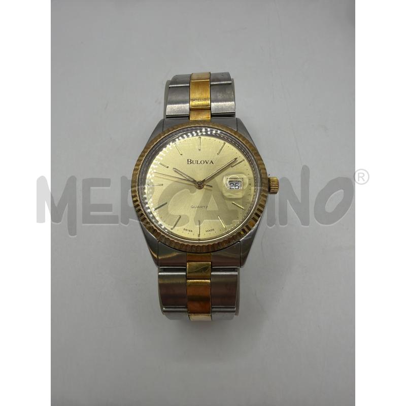 BULOVA QUARTZ OROLOGIOQUADRANTE DORATO CINTURINO ACCIAIO E DORATO | Mercatino dell'Usato Roma porta maggiore 2