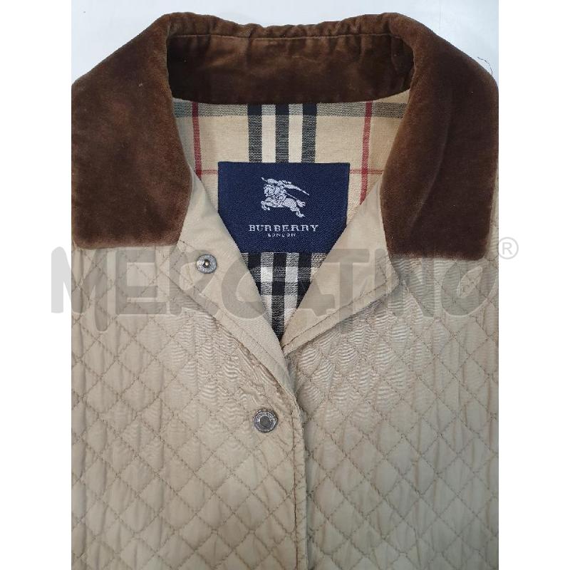 BURBERRY GIACCA DONNA BEIGE TRAP COLLETTO MARRONE VELLUTO | Mercatino dell'Usato Roma porta maggiore 3