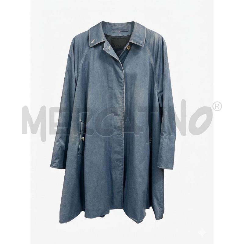 BURBERRY TRENCH EFFETTO DENIM INTERNO BLU 5 BOTTONI  | Mercatino dell'Usato Roma porta maggiore 1
