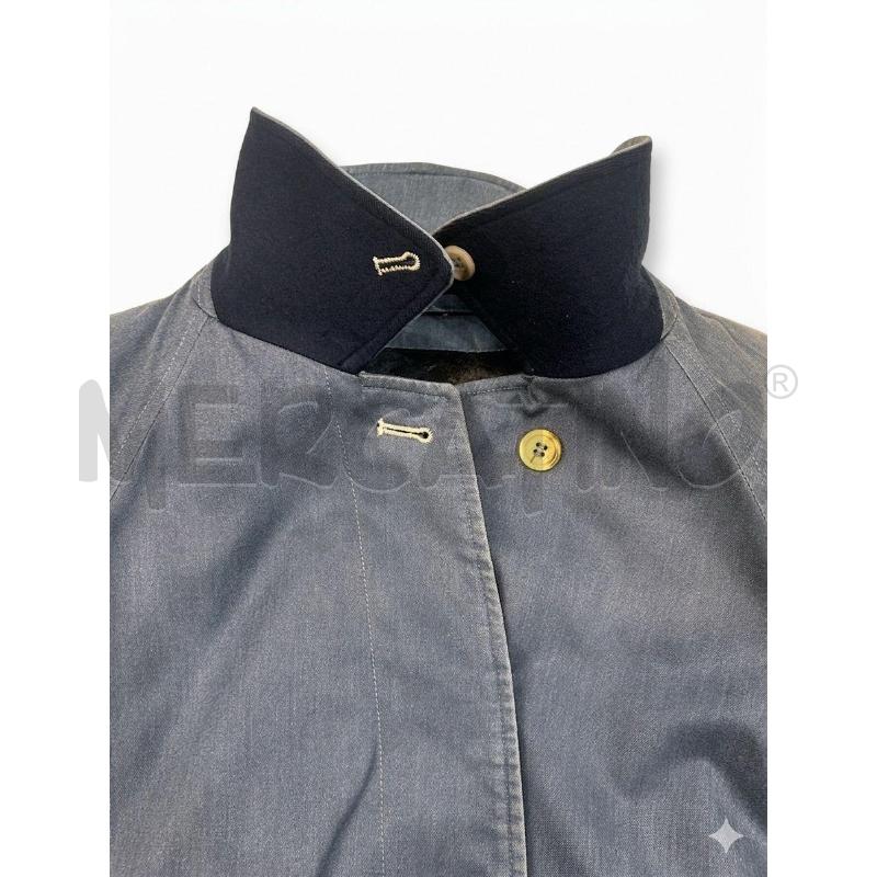 BURBERRY TRENCH EFFETTO DENIM INTERNO BLU 5 BOTTONI  | Mercatino dell'Usato Roma porta maggiore 4