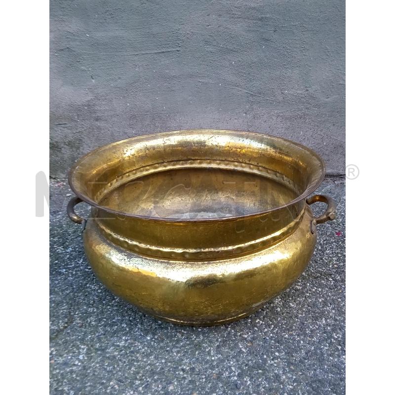 CACHEPOT OTTONE BATTUTO DUE ANSE | Mercatino dell'Usato Roma porta maggiore 1