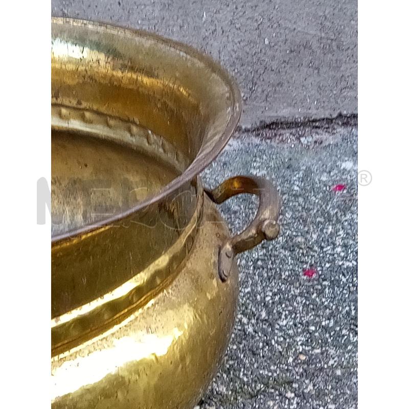 CACHEPOT OTTONE BATTUTO DUE ANSE | Mercatino dell'Usato Roma porta maggiore 2
