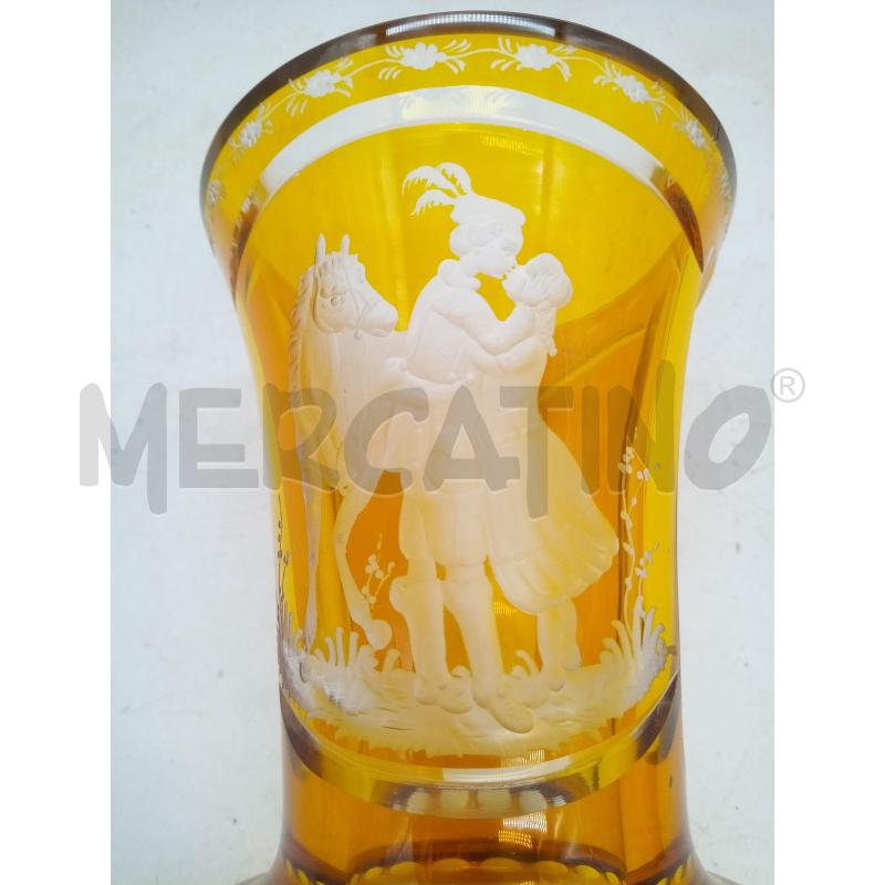 CALICE BIEDERMEIER GIALLO MOLATURA INNAMORATI | Mercatino dell'Usato Roma porta maggiore 2
