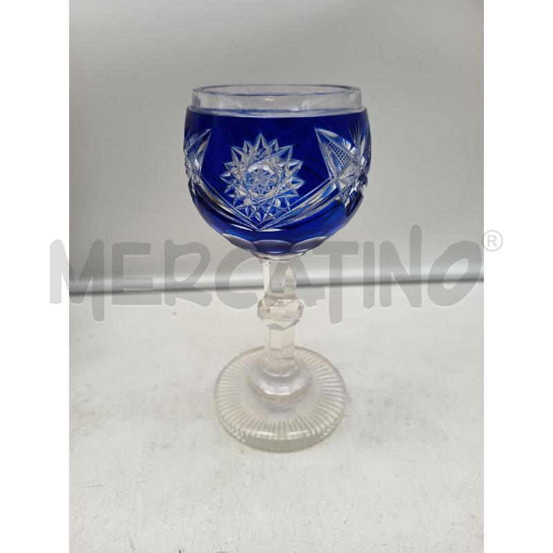 CALICE CRISTALL BIEDERMAIER BLU  | Mercatino dell'Usato Roma porta maggiore 1