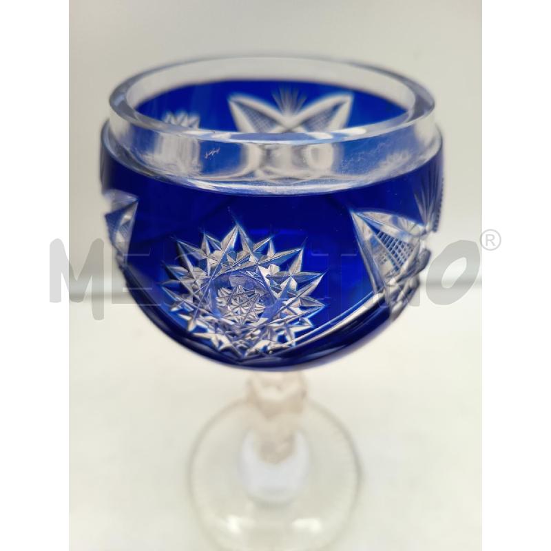 CALICE CRISTALL BIEDERMAIER BLU  | Mercatino dell'Usato Roma porta maggiore 2