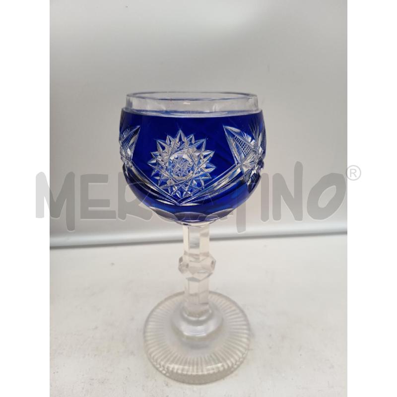 CALICE CRISTALL BIEDERMAIER BLU  | Mercatino dell'Usato Roma porta maggiore 3