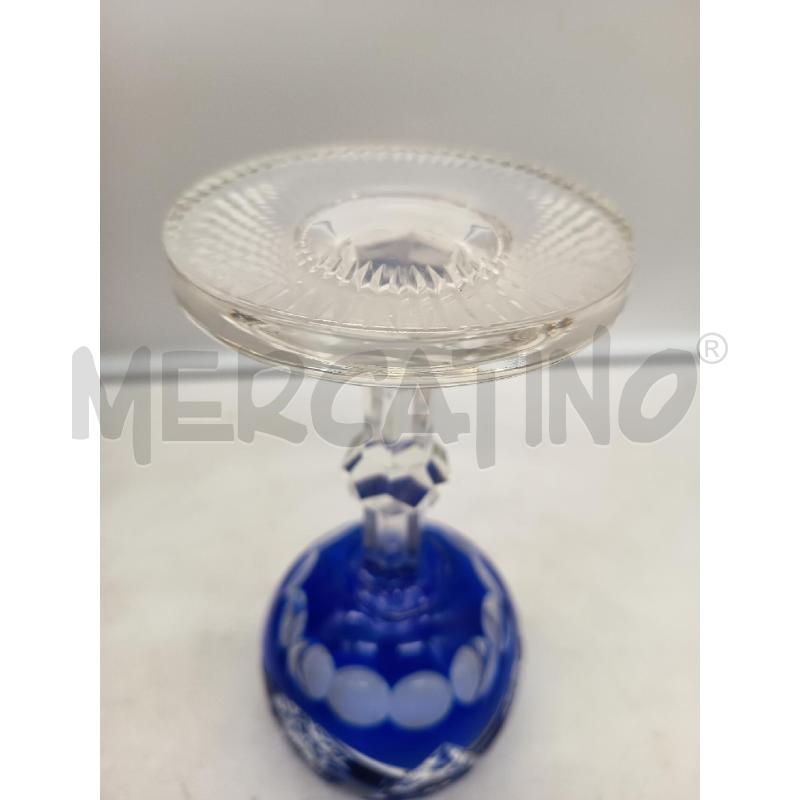 CALICE CRISTALL BIEDERMAIER BLU  | Mercatino dell'Usato Roma porta maggiore 4