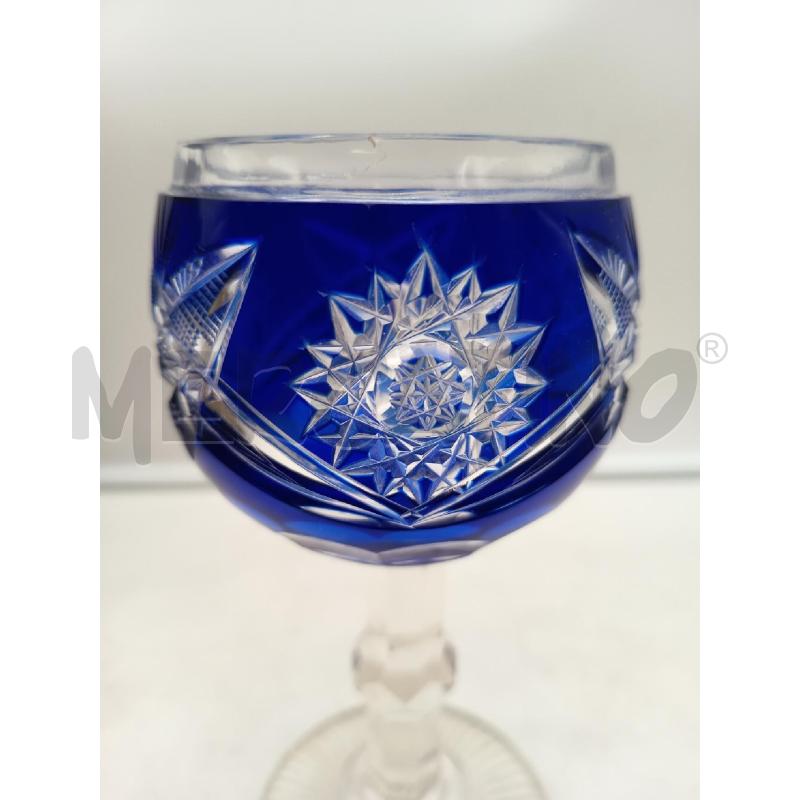 CALICE CRISTALL BIEDERMAIER BLU  | Mercatino dell'Usato Roma porta maggiore 5