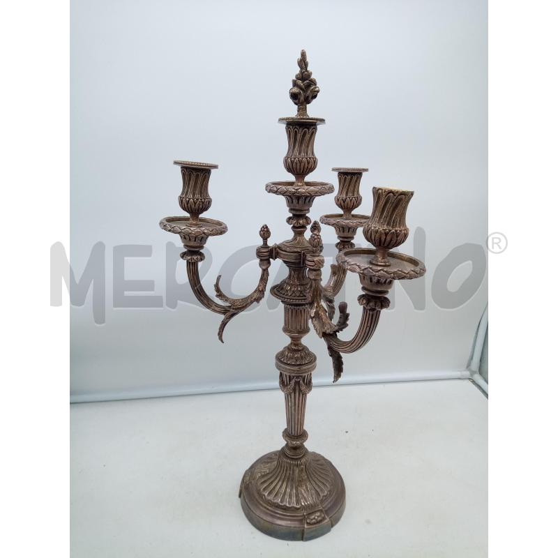 CANDELABRO 4F SHEFFIELD IMPERO FOGLIE FESTONI | Mercatino dell'Usato Roma porta maggiore 1