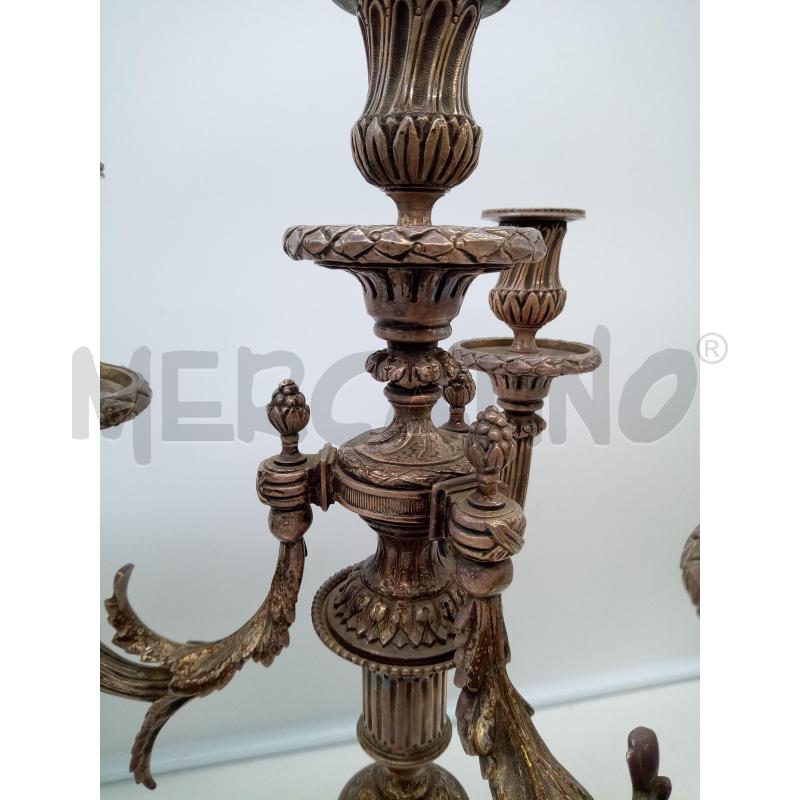 CANDELABRO 4F SHEFFIELD IMPERO FOGLIE FESTONI | Mercatino dell'Usato Roma porta maggiore 2