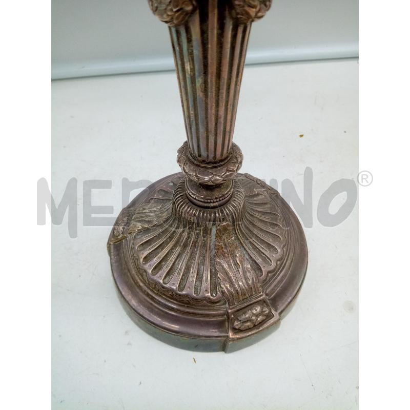 CANDELABRO 4F SHEFFIELD IMPERO FOGLIE FESTONI | Mercatino dell'Usato Roma porta maggiore 4