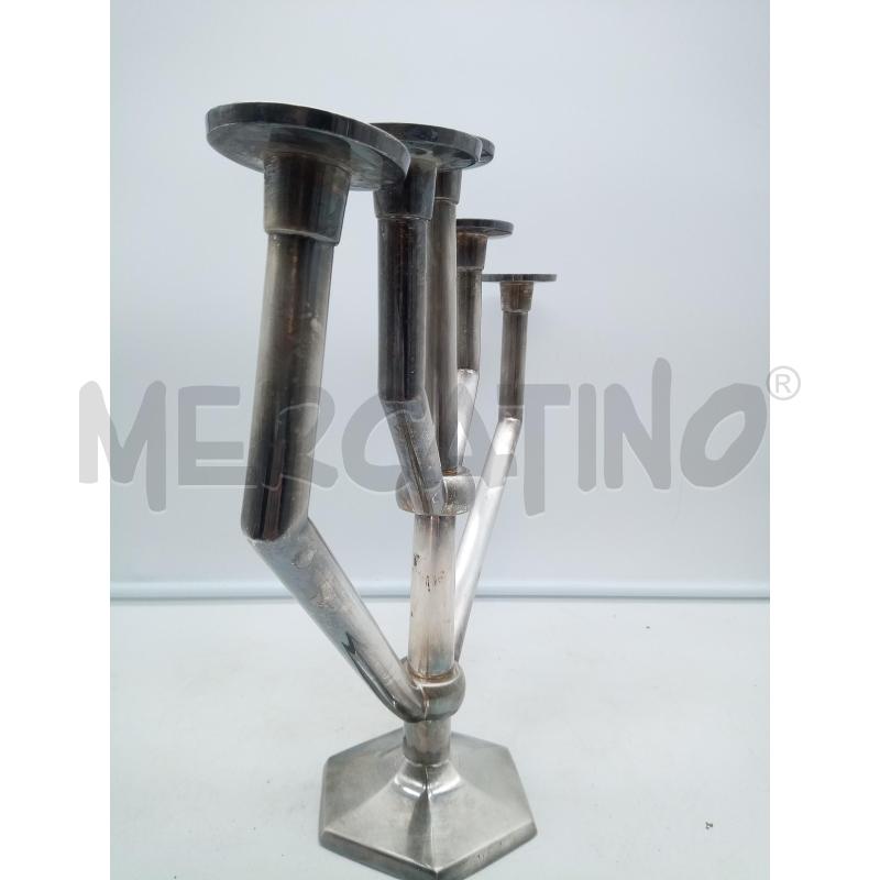 CANDELABRO METALLO NICHELATO 5 FIAMME  | Mercatino dell'Usato Roma porta maggiore 3