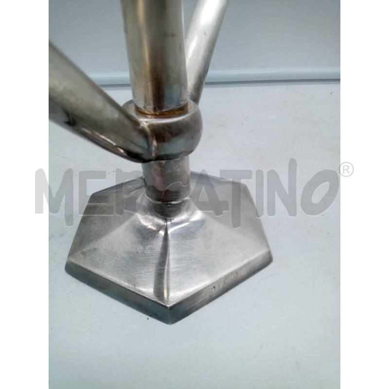 CANDELABRO METALLO NICHELATO 5 FIAMME  | Mercatino dell'Usato Roma porta maggiore 4