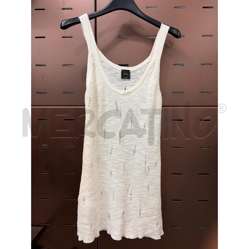 CANOTTA PINKO DONNA BIANCA STRAPPI | Mercatino dell'Usato Roma porta maggiore 1