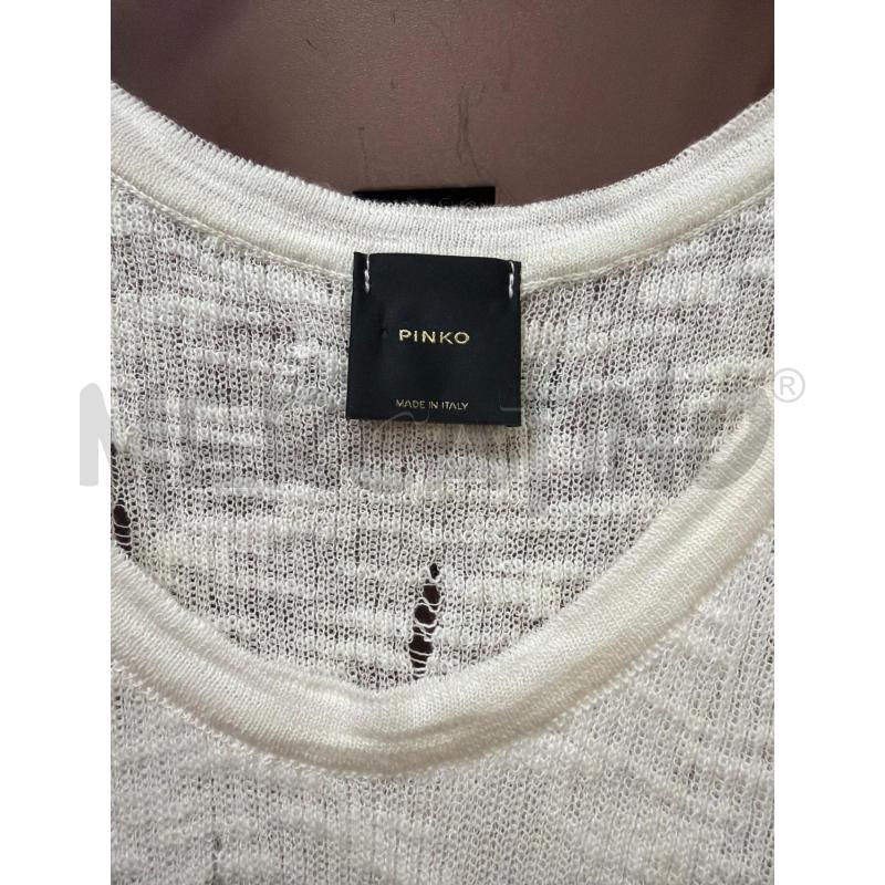 CANOTTA PINKO DONNA BIANCA STRAPPI | Mercatino dell'Usato Roma porta maggiore 2