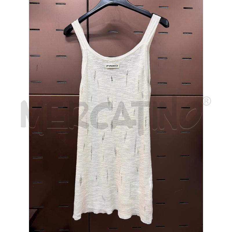 CANOTTA PINKO DONNA BIANCA STRAPPI | Mercatino dell'Usato Roma porta maggiore 4