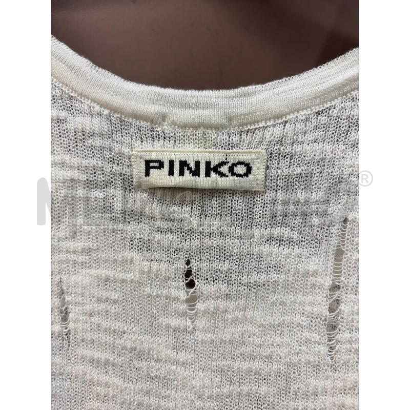 CANOTTA PINKO DONNA BIANCA STRAPPI | Mercatino dell'Usato Roma porta maggiore 5