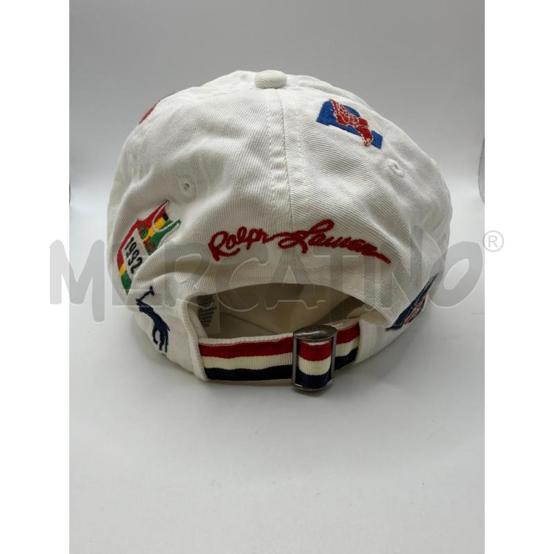 CAPPELLO POLO BIANCO STADIUM VISIERA VERDE | Mercatino dell'Usato Roma porta maggiore 3