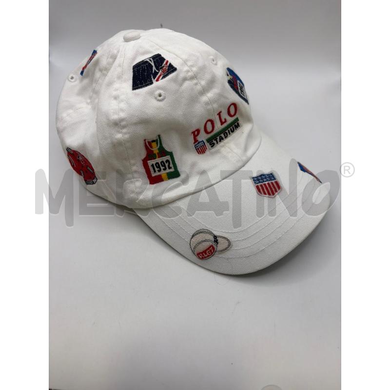 CAPPELLO POLO BIANCO STADIUM VISIERA VERDE | Mercatino dell'Usato Roma porta maggiore 4
