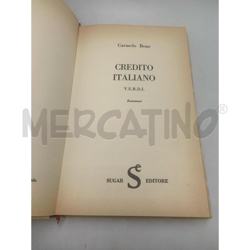 CARMELO BENE - CREDITO ITALIANO V.E.R.D.I. | Mercatino dell'Usato Roma porta maggiore 3