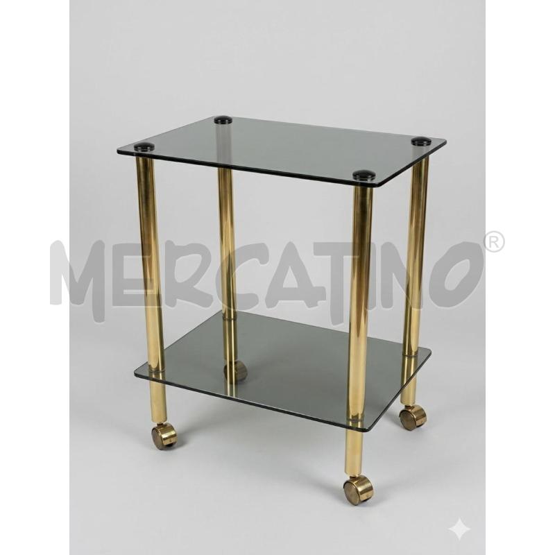 CARRELLO 2 RIP VETRO STRUTT. ORO | Mercatino dell'Usato Roma porta maggiore 1