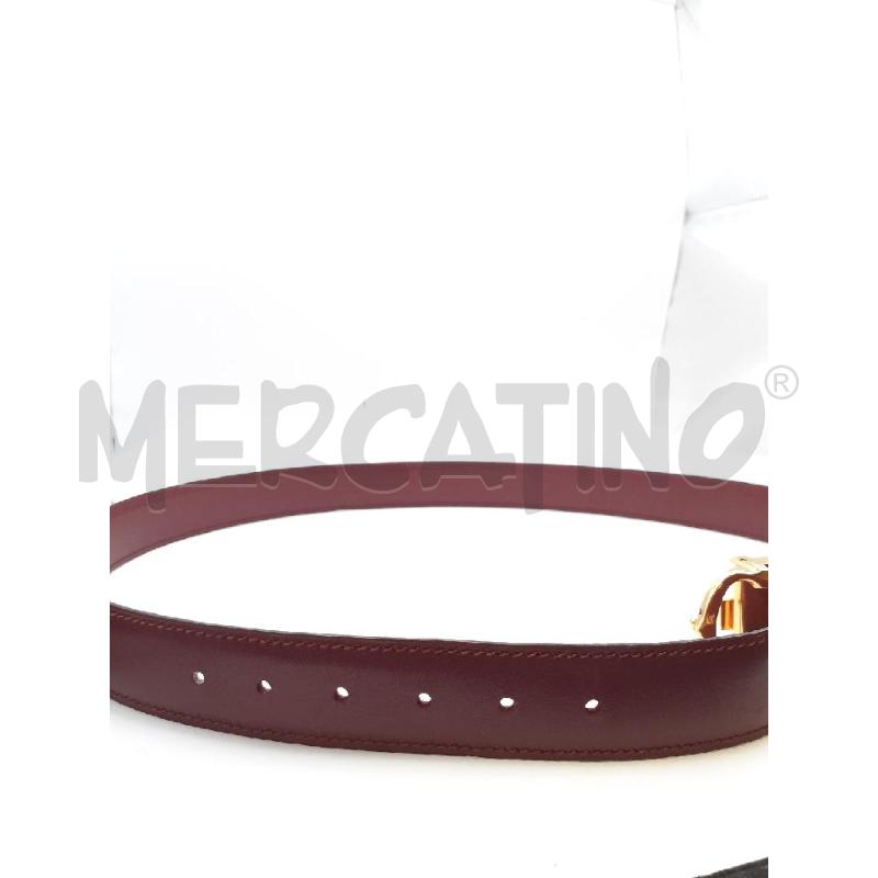 CARTIER CINTURA BORDEAUX PELLE FIBBIA C GOLD | Mercatino dell'Usato Roma porta maggiore 4