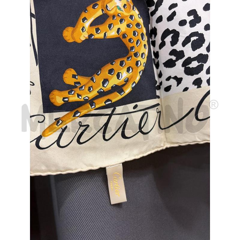 CARTIER FOULARD IN SETA STAMPA A SCACCHIERA MOTIVO ANIMALIER  | Mercatino dell'Usato Roma porta maggiore 2